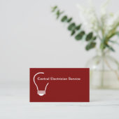 Carte De Visite New Modern Electrician Service Business Cards (Debout devant)