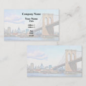 Carte De Visite New York Abutment of Brooklyn Bridge (Devant / Derrière)