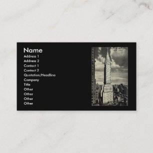 Carte de visite, New York City, construction de