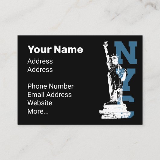 Carte De Visite New York City Liberty Statue Design (Devant)