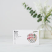 Carte De Visite New York words cloud (Debout devant)