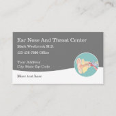 Carte De Visite Nez Oural Et Throfuge Docteur (Devant)