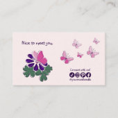 Carte De Visite Nice Moderne Pour Vous Rencontrer Blush Se Connect (Devant)