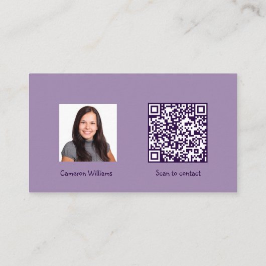 Carte De Visite Nice Moderne Pour Vous Rencontrer Violet Se Connec (Dos)