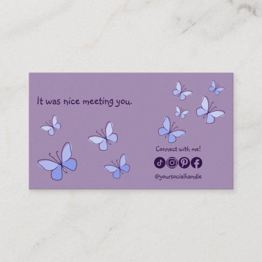 Carte De Visite Nice Moderne Pour Vous Rencontrer Violet Se Connec (Devant)