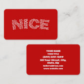 Carte De Visite Nice Rice (Devant / Derrière)