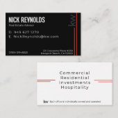 Carte De Visite Nick Reynolds (Devant / Derrière)