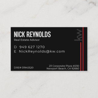 Carte De Visite Nick Reynolds