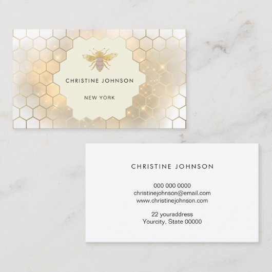 Carte De Visite nid d'abeille (Devant / Derrière)