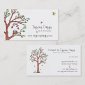 Carte De Visite Nid d'oiseau avec mobile (Devant / Derrière)