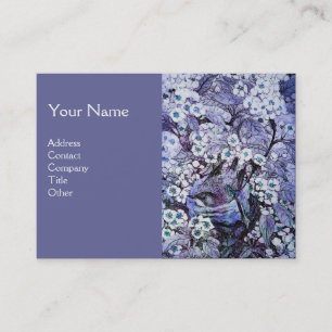 Carte De Visite NID OISEAU, monogramme, bleu blanc