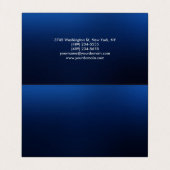 Carte De Visite Night Blue Elegant Professionnel (Intérieur déplié)