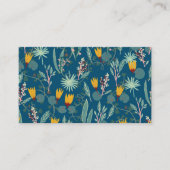 Carte De Visite Night Gardens Floral QR Code Social Media Chic (Devant)