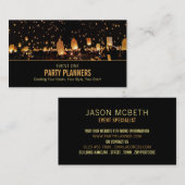 Carte De Visite Night Lights, Organisateur d'événements de fête (Devant / Derrière)
