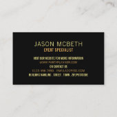 Carte De Visite Night Lights, Organisateur d'événements de fête (Dos)