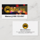 Carte De Visite Night Taxi Service City Lights (Devant / Derrière)