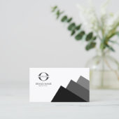 Carte De Visite N'importe quelle 3 couleurs géométriques avec logo (Debout devant)