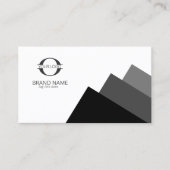 Carte De Visite N'importe quelle 3 couleurs géométriques avec logo (Devant)