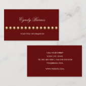 Carte De Visite N'importe quelle couleur avec une chaîne de perles (Devant / Derrière)