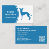 Carte De Visite N'importe quelle couleur Italienne Greyhound Chien (Devant / Derrière)