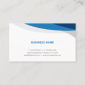 Carte De Visite N'importe quelle couleur Vague moderne Élégant Pho (Dos)