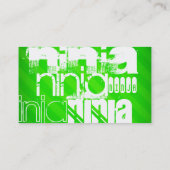 Carte De Visite Ninja ; Neon Green Stripes. (Dos)