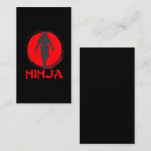 Carte De Visite Ninja Silent Warrior Killer Martial Arts (Devant / Derrière)