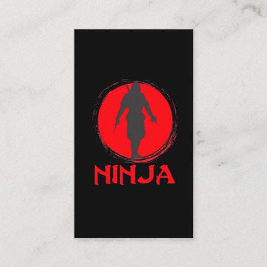 Carte De Visite Ninja Silent Warrior Killer Martial Arts (Devant)