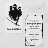 Carte De Visite ninjas de tres (Devant / Derrière)