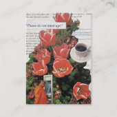 Carte De Visite N'Interrompez Pas L'Argent Matin Café Thé Heure (Devant)