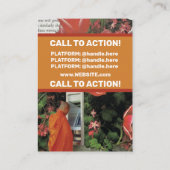 Carte De Visite N'Interrompez Pas L'Argent Matin Café Thé Heure (Dos)