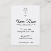 Carte De Visite Nirvana curatif jaune-orange de yoga de Lotus (Dos)