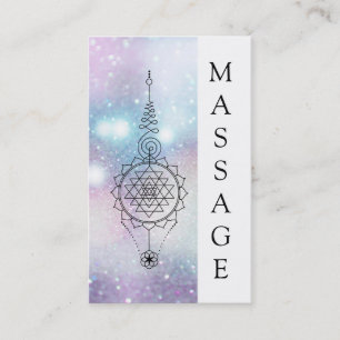 Carte De Visite Nirvana sacré céleste de massage de la géométr