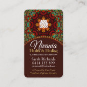 Carte De Visite Nirvania Earth Ajouter Votre Logo Mandala Wellness (Devant)