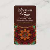 Carte De Visite Nirvania Earth Ajouter Votre Logo Mandala Wellness (Dos)