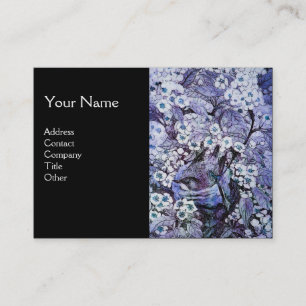 Carte De Visite NIVEAU D'OISEAU, monogramme, bleu blanc, noir