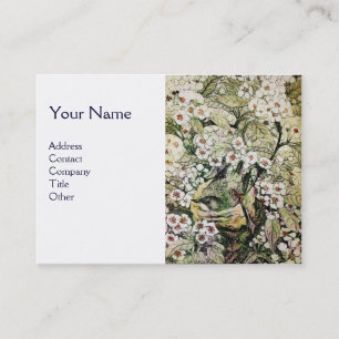 Carte De Visite NIVEAU D'OISEAU, monogramme, vert brun blanc