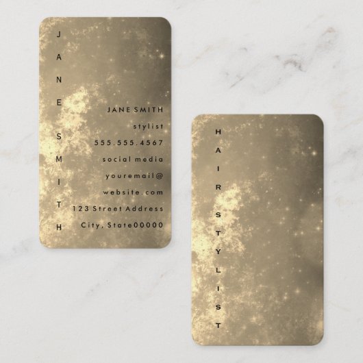 Carte De Visite Niveau vertical de conception de texte (Devant / Derrière)