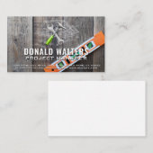 Carte De Visite niveleuse et bois | Modèle des outils main (Devant / Derrière)