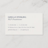 Carte De Visite NLP Practitioner Professional (Dos)