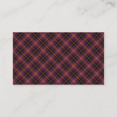 Carte De Visite No. 0014 de tartan (Dos)