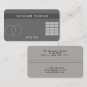 "Carte de visite No.19 de style de carte de crédit (Devant / Derrière)