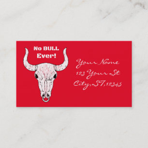Carte De Visite No Bull Ever Thunder_Cove Classic