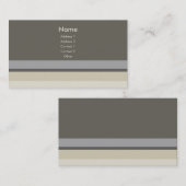 Carte De Visite No. horizontal 0042 de rayures (Devant / Derrière)