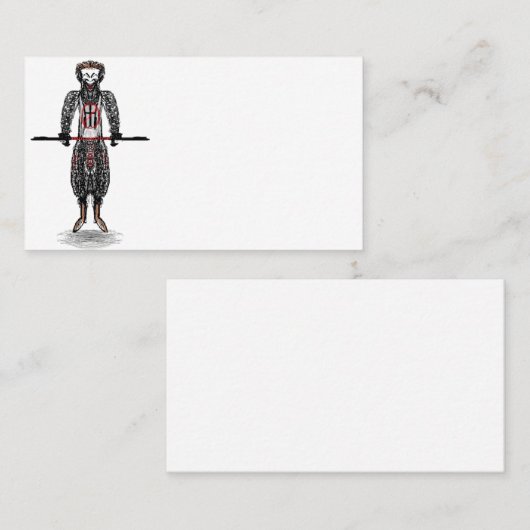 Carte De Visite No Religion Anonymous Joker Chevalier (Devant / Derrière)