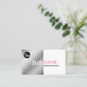 Carte De Visite Noble Argent Blanc Rouge Tiny Glitter Stars ajoute (Debout devant)