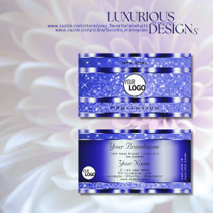 Carte De Visite Noble bleu Parties scintillant brillante Étoiles é