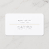 Carte De Visite Noble calligraphie : Monogramme or et noir (Dos)