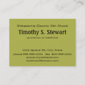 Carte de visite noble d'iguane (Dos)