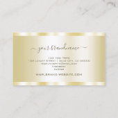 Carte De Visite Noble effet or avec Rhinestones Faux Lumineuses (Dos)